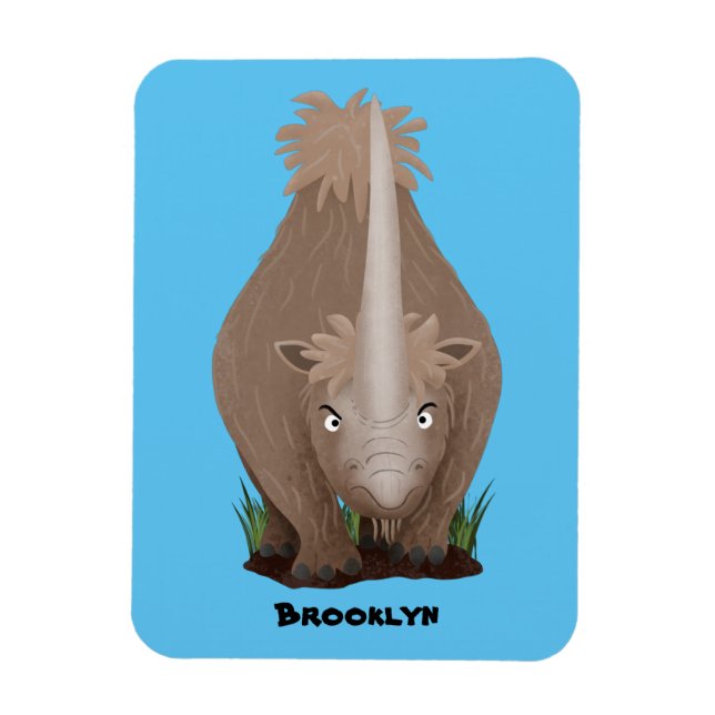 Imán Personalizado elasmotherium rinoceronte (Vertical)