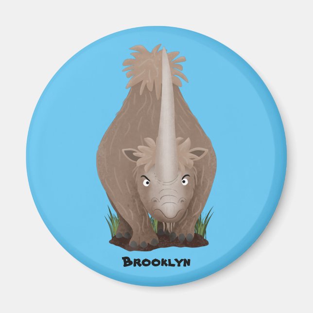 Imán Personalizado elasmotherium rinoceronte (Frente)