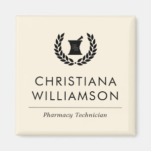 Imán Personalizado Elegante Farmacia Farmacéutica Perso