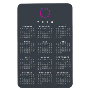 Imán Personalizado Empresa Logo 2020 Calendar Business