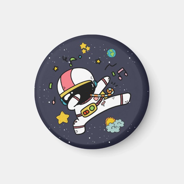 Imán Personalizado espacial astronauta (Frente)