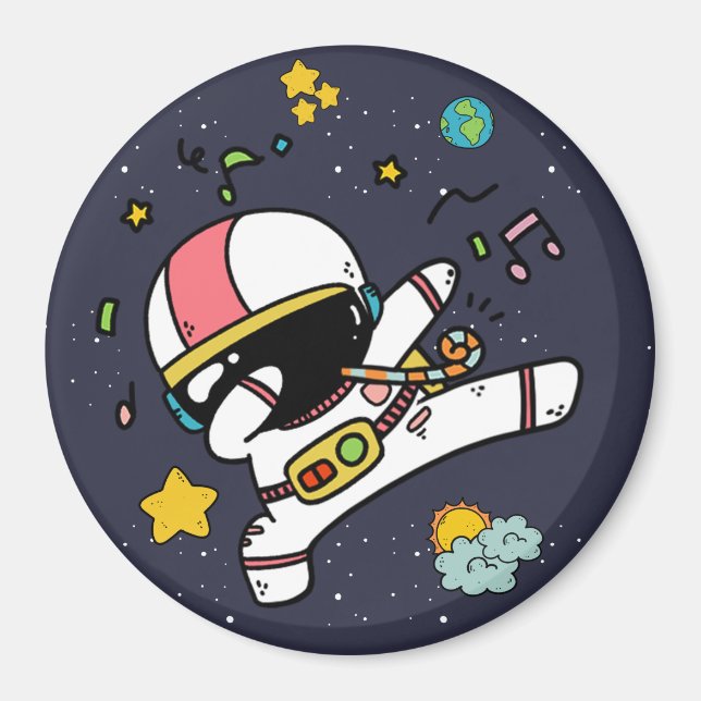 Imán Personalizado espacial astronauta (Frente)