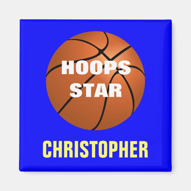 Imán Personalizado Estrella de Baloncesto (Frente)