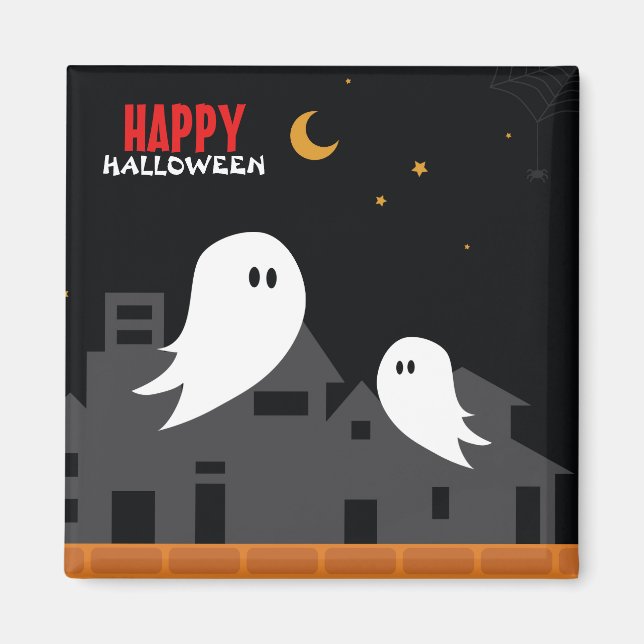 Imán Personalizado fantasmal de Halloween (Frente)