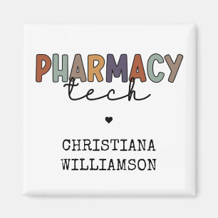 Imán Personalizado Farmacia Tecnología Retro Técnico Fa