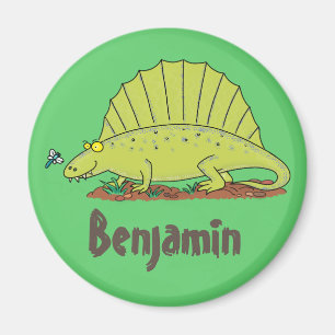 Imán Personalizado feliz de dinosaurios de dimetrodon