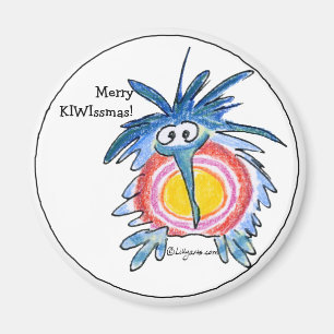 Imán Personalizado Feliz Navidad Kiwi Magnet