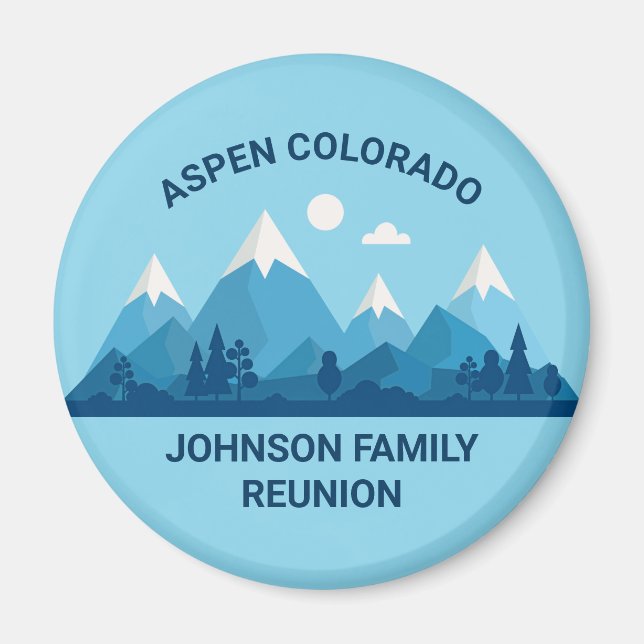 Imán Personalizado Fiesta de Reunión de la Familia de I (Frente)