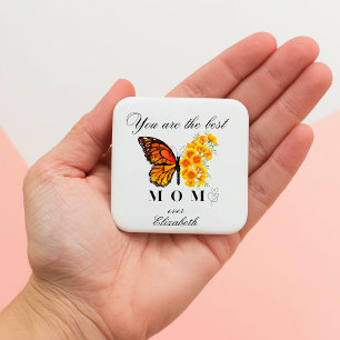 Imán personalizado Floral Butterfly para el Día de