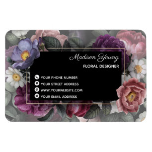 Imán Personalizado floral elegante del diseñador