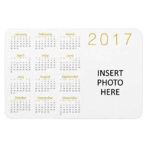 Imán Personalizado Foto 2017 Calendario Magnet Gold y g