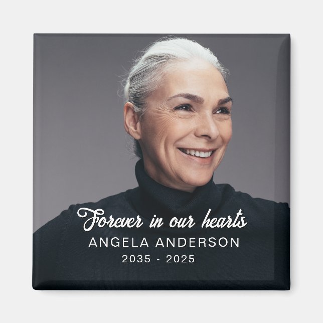 Imán Personalizado Foto Homenaje conmemorativo personal (Frente)