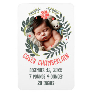 Imán personalizado foto recién nacida guerrera de babyf