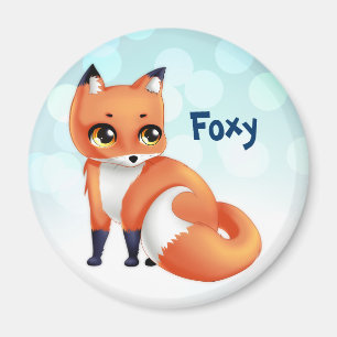 Imán Personalizado fox Cute Kawaii