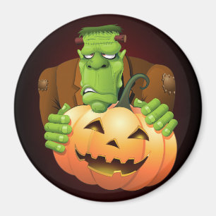 Imán Personalizado Frankenstein con Calabaza