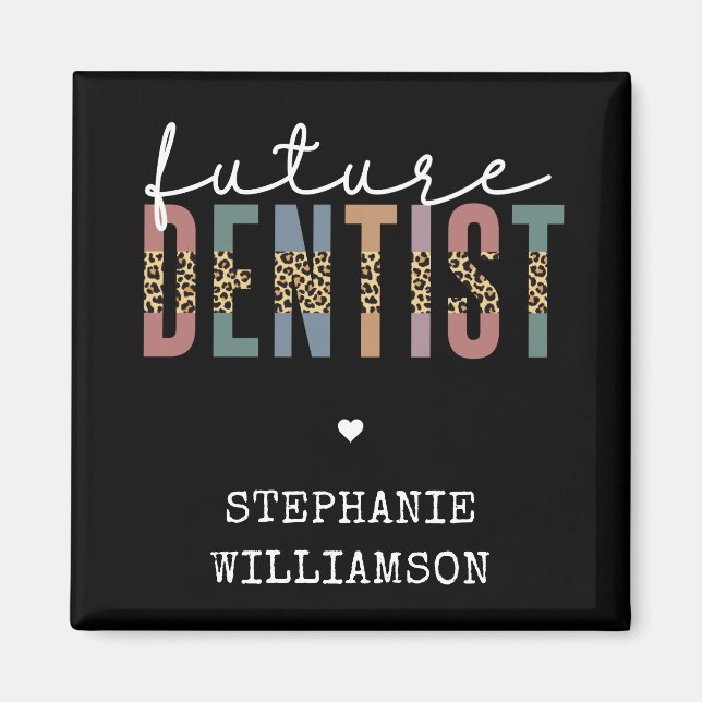 Imán Personalizado Futuro Dentista Dental Student Regal (Frente)