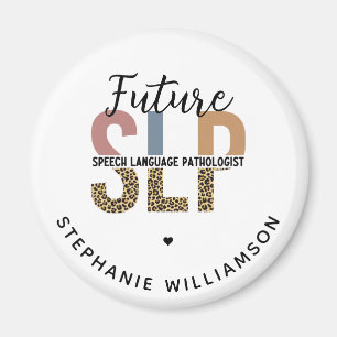 Imán Personalizado Futuro SLP Speech Pathólogo Leopard 