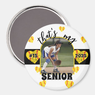 Imán Personalizado Game Day Senior Softball Player para