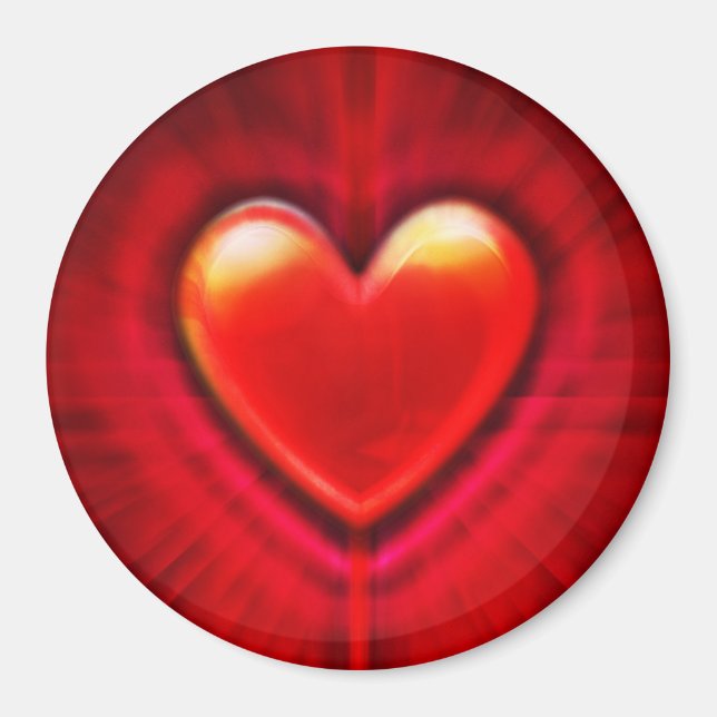 Imán Personalizado Gimnasio sangre gótico rojo corazón (Frente)