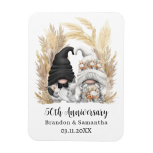 Imán Personalizado Gnome Pampas Grass 50 aniversario Bo