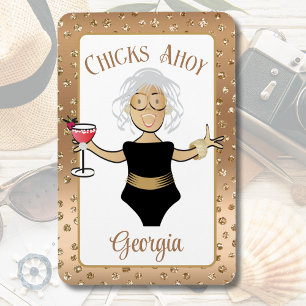 Imán Personalizado gracioso dice que marrón madura dama