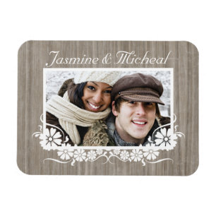Imán Personalizado Gray Barnwood Flex