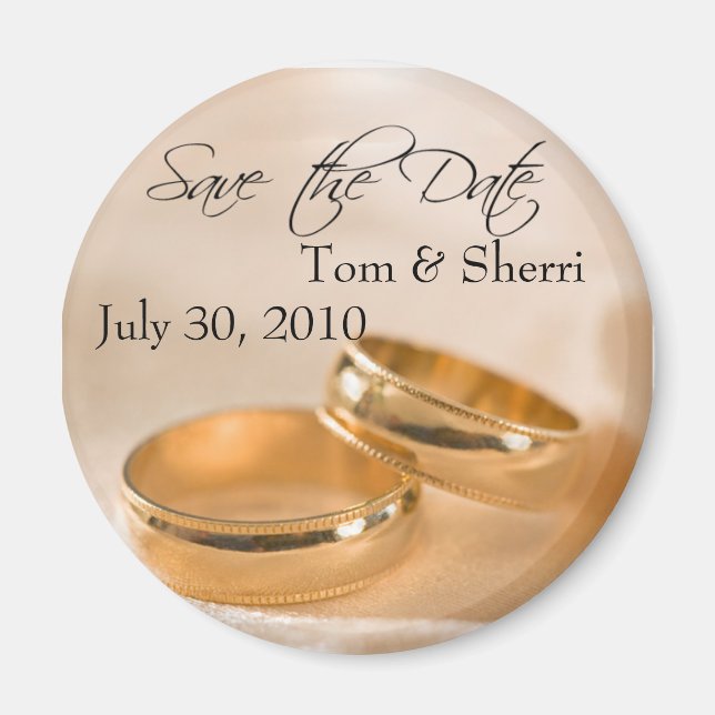 Imán Personalizado Guardar imanes de fecha (Frente)