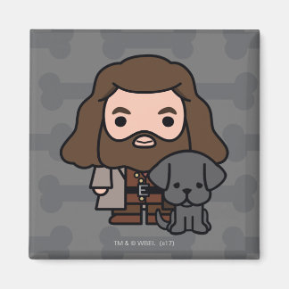 Imán Personalizado Hagrid y Fang Character Art