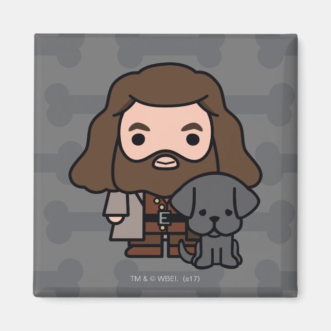 Imán Personalizado Hagrid y Fang Character Art (Frente)
