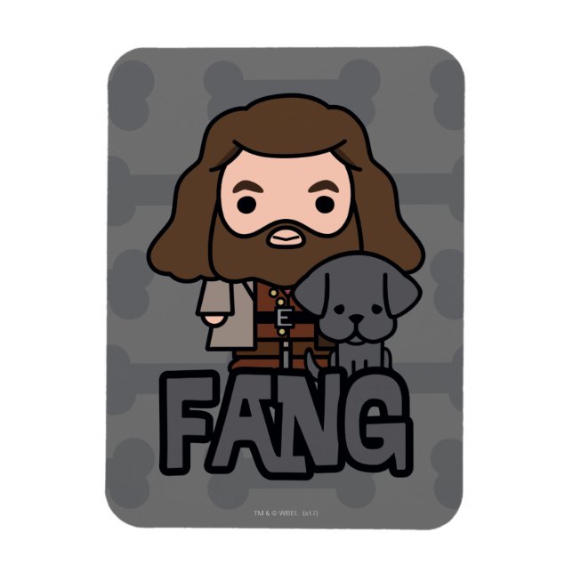 Imán Personalizado Hagrid y Fang Character Art (Vertical)