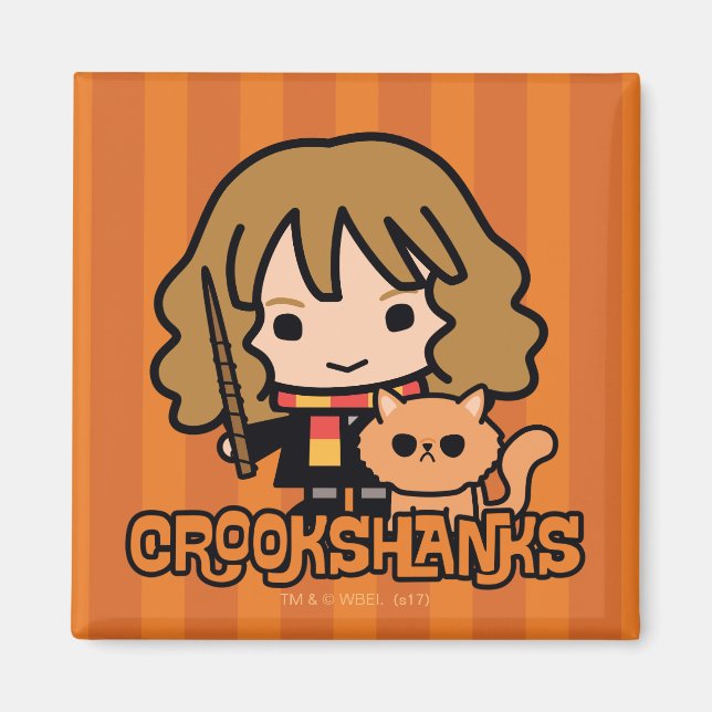Imán Personalizado Hermione y Crookshanks (Frente)