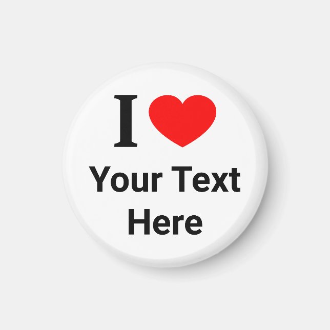 Imán Personalizado I ❤️ I AMO I CORAZÓN (Frente)