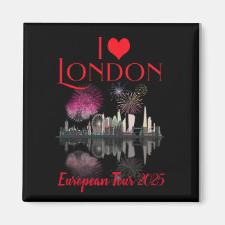 Imán Personalizado I Love London Skyline King Coronatio