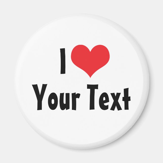 Imán Personalizado I Love Magnet (Frente)