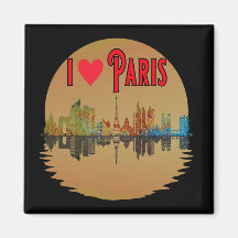 Personalizado I Love Paris Skyline Sunset Souvenir