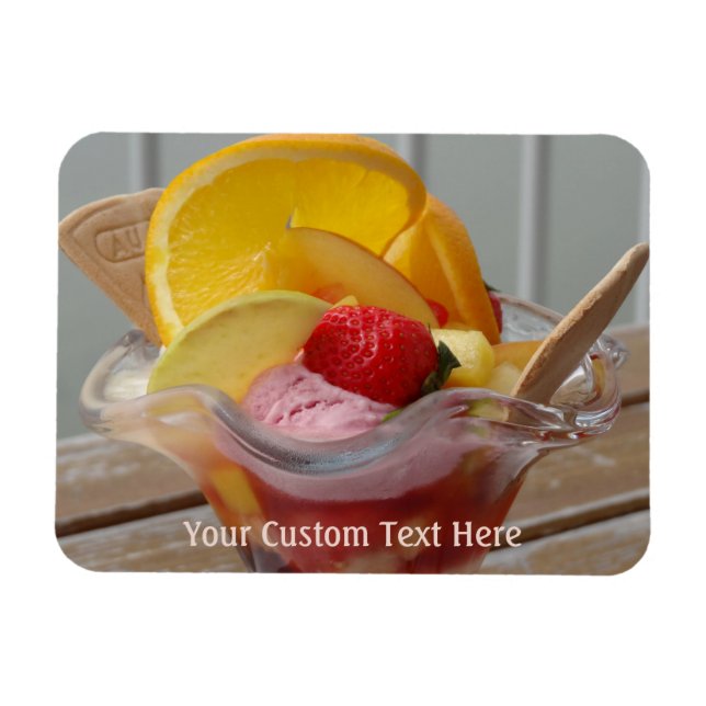 imán personalizado Ice Cream Sundae (Horizontal)