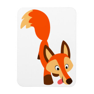 Imán Personalizado Inquisitivo Cute Fox Flexible Magnet