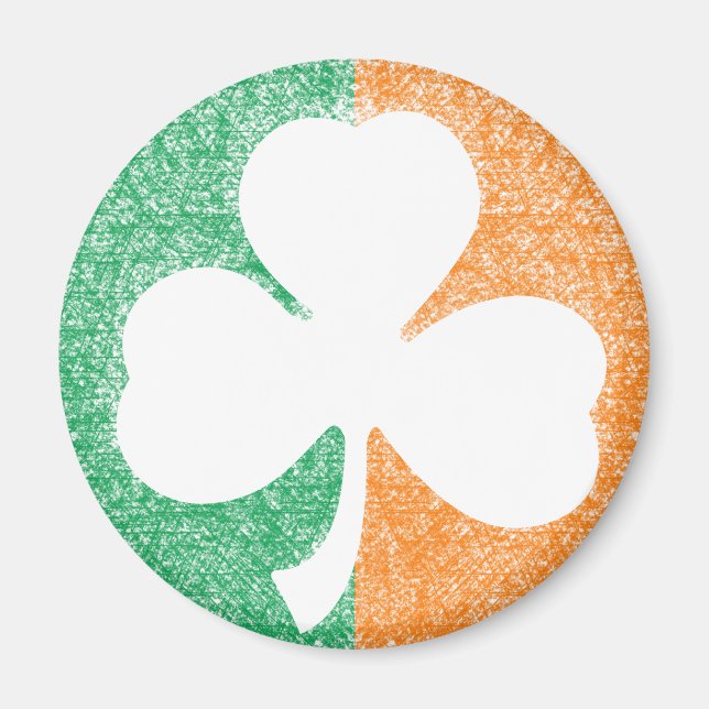 Imán personalizado irlandés Shamrock (Frente)