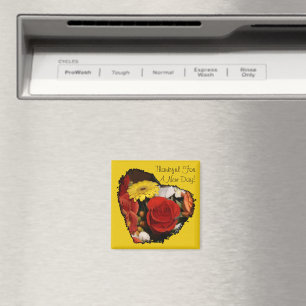 Imán Personalizado Jagged Edge Hermoso Bouquet Corazón