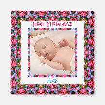 Personalizado Jolly Navidades festivos foto rosa