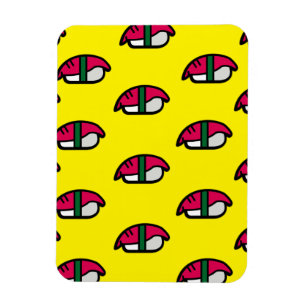 Imán Personalizado Kawaii Sushi, Arroz de Pescado y Alg