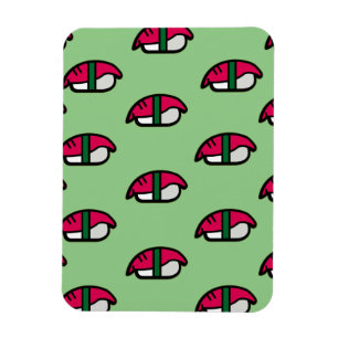 Imán Personalizado Kawaii Sushi, Arroz de Pescado y Alg