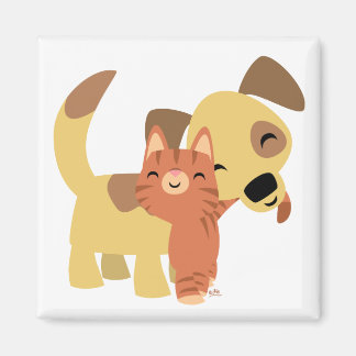 Imán personalizado Kitty & Doggy