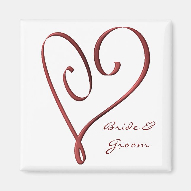 Imán Personalizado KRW estilizado favorito de la boda d (Frente)