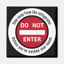 Imán Personalizado Lávese las manos sin entrar