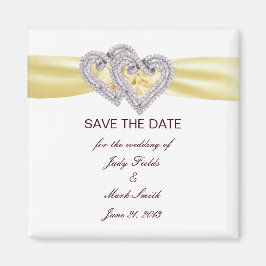Imán Personalizado Lemon Hearts Save The Date Magnet