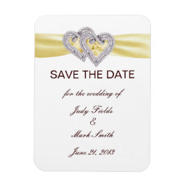Imán Personalizado Lemon Hearts Save The Date Magnet