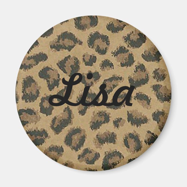 Imán Personalizado Leopard Skin Magnet (Frente)