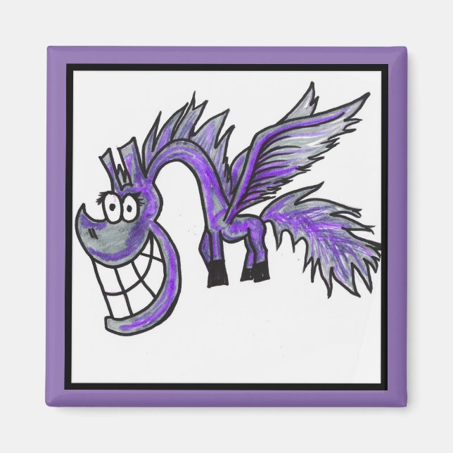 Imán Personalizado lilac Pegasus imnet (Frente)