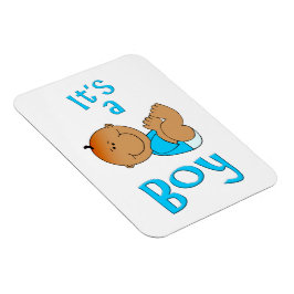 Imán Personalizado lindo es un texto chico en azul bril